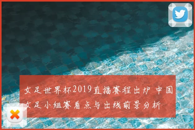 女足世界杯2019直播赛程出炉 中国女足小组赛看点与出线前景分析